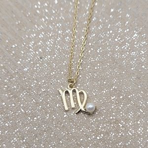 Zodiac Virgo Pearl Necklace